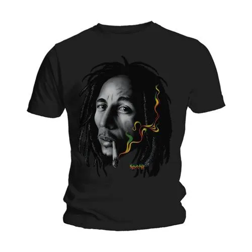 Bob Marley tričko Rasta Smoke Čierna M