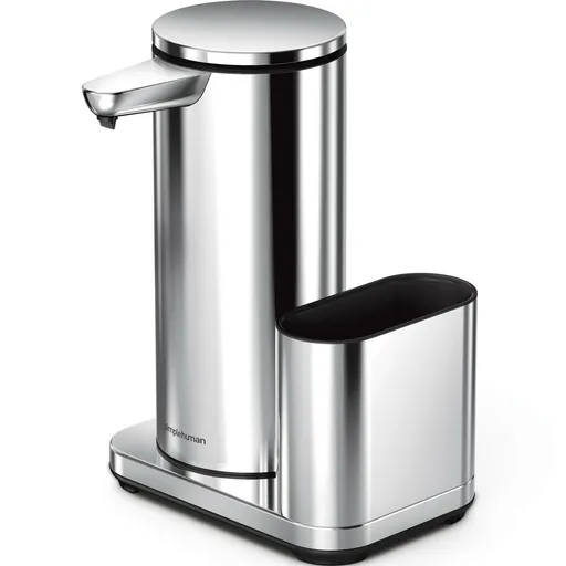 Simplehuman Bezdotykový dávkovač s držiakom na hubku 414 ml, nehrdz. oceľ lesk