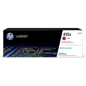 HP originál toner W2033X, magenta, 6000str., HP 415X, high capacity, HP Color LaserJet Pro M454, MFP M479, O, purpurová