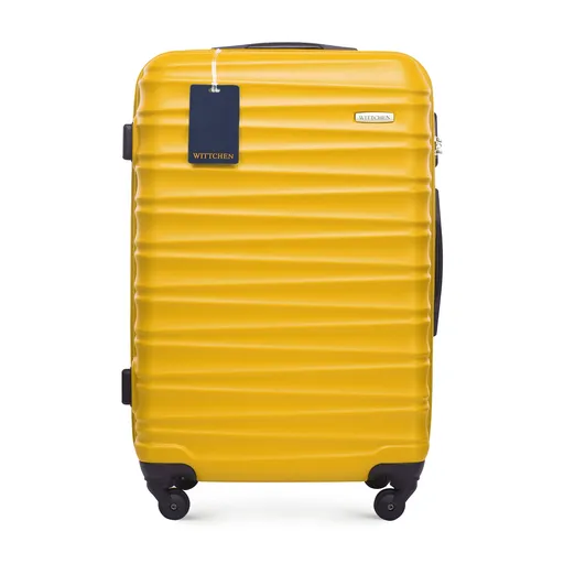 Stredný kufor a identifikátor z ABS s logom WITTCHEN, žltý 56-3A-312-50Z6