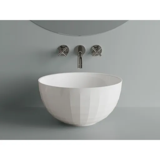 Umývadlo na dosku SAT Meda 42x42 cm bez otvoru pre batériu SATCO4242