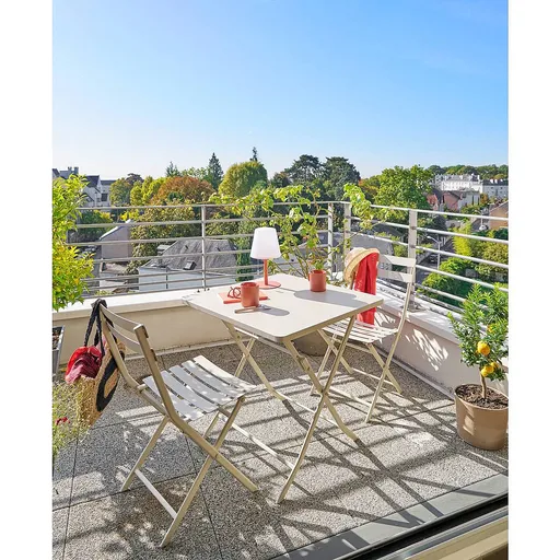 DEOKORK Záhradná kovová zostava SUNNY II. 1+2 (ivory)