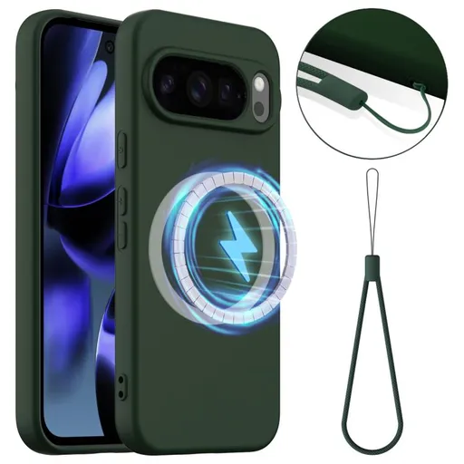 RUBBER MAGSAFE Silikónový kryt pre Google Pixel 10 Pro XL GREEN