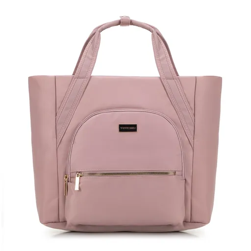 Ružová dámska taška na notebook 14" z nylonu s uchytením na kufor 29-4P-202-34