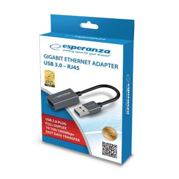 Gigabites Ethernet 1000 Mbps Adapter Usb 3.0–Rj45