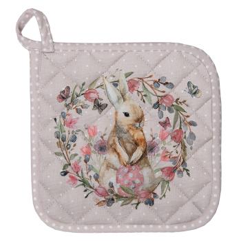 Bavlněná chňapka - podložka s králíčkem Happy Bunny - 20*20 cm HBU45