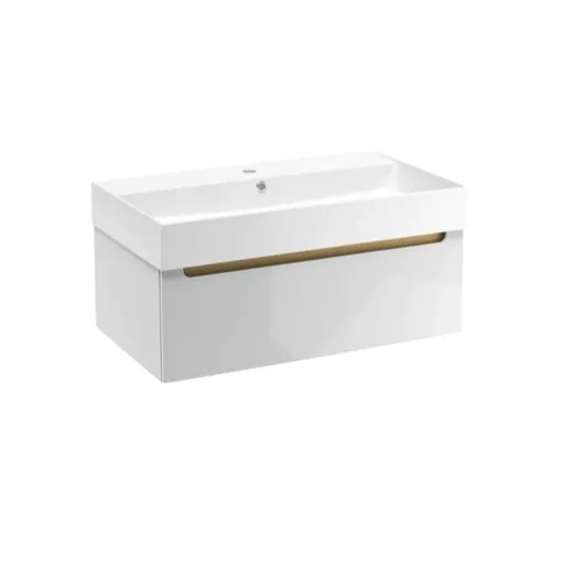 Kúpeľňová skrinka s umývadlom Naturel Stilla 80x30x45 cm biela STILLAD08005U2