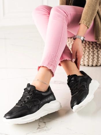 Trendy tenisky čierne ženy bez podpätku