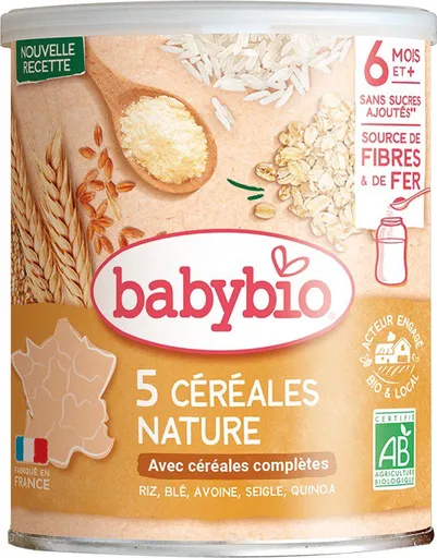 BABYBIO Nemléčná vícezrnná obilná kaše 220 g (3288131500188)