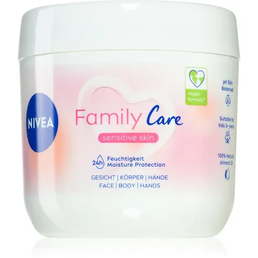 NIVEA Family Care ľahký hydratačný krém na tvár, ruky a telo 450 ml