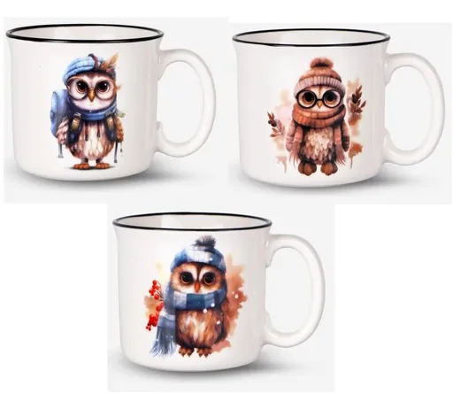 VERONI - Hrnček vianočný 220ml Sowa Harry rôzne motívy