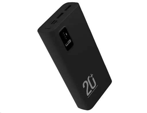 WG - Power Bank 20000 mAh, USB-C PD 20W + USB-A QC 3.0 22.5W, čierna