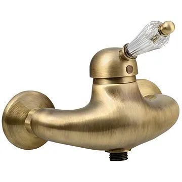 SAPHO KIRKÉ CRYSTAL nástenná sprchová batéria, páčka kryštál, bronz KI11KB