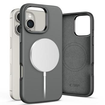 Tech-Protect Silicone Pure MagSafe kryt na iPhone 16 Pro, šedý