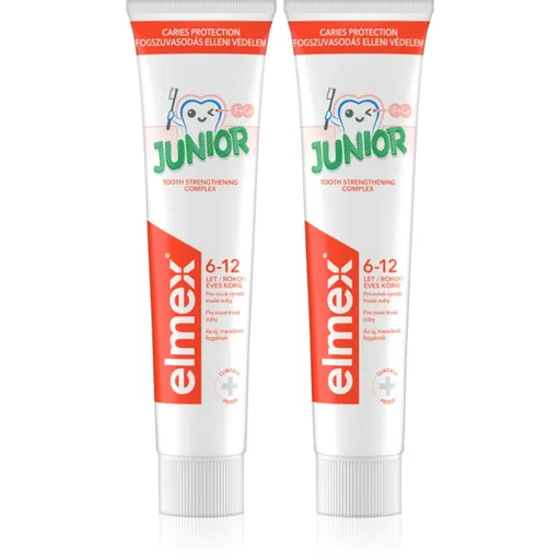Elmex Junior 6-12 Years zubná pasta pre deti 2 x 75 ml