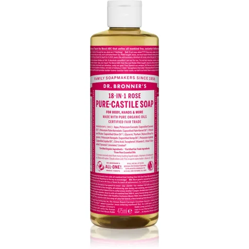 Dr. Bronner’s Rose tekuté univerzálne mydlo 475 m