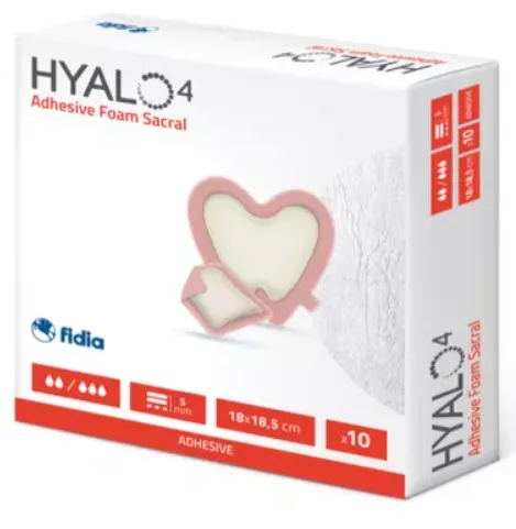 HYALO4 Adhesive Foam Sacral krytie na rany 18x18,5cm 10ks