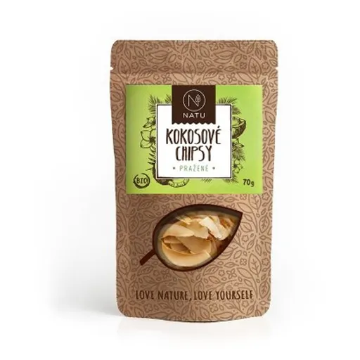 NATU Kokosové chipsy pražené BIO 70 g