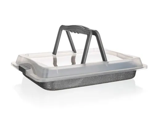 Banquet Plech s nepřilnavým povrchem GRANITE 42x29x4,5 cm, s víkem
