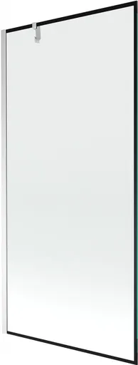 MEXEN/S - Next vaňová zástena FIX 90 x 150, čierna dekor, chróm 895-090-000-00-70-01