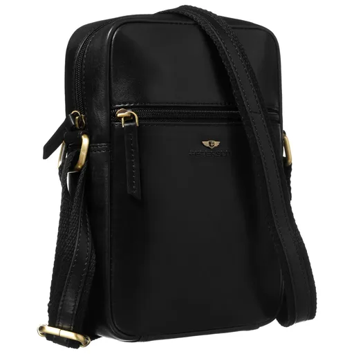 Čierna pánska kožená crossbody taška – elegantná klasika s praktickými priehradkami