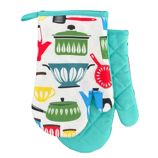 MAKRO - Chňapka s magnetom Kitchen II.2ks, tyrkysová hrnce