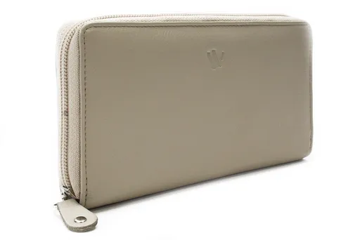 Sivobéžová dámska kožená zipsová peňaženka 511-3559-24