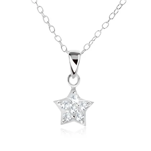 Náhrdelník zo striebra 925, retiazka a zirkónová hviezda