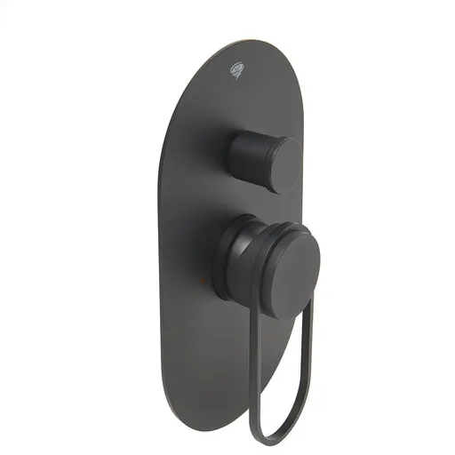 Sprchová a vaňová batéria SAT Fusion vrátane podomietkového telesa matná čierna SATBSFU215KPCC