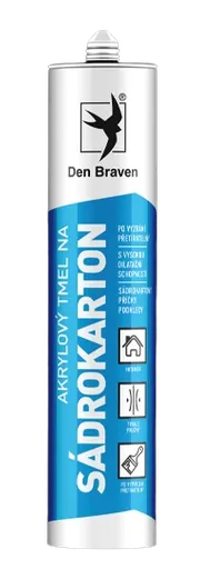DEN BRAVEN - Akrylový tmel na sadrokartón biela 0,28 L