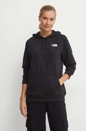 Mikina The North Face Simple Dome Hoodie dámska, čierna farba, s kapucňou, s potlačou, NF0A89EYJK31