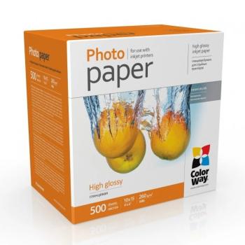 COLORWAY PHOTO PAPER HIGH GLOSSY 260G/M, 10X15, 500PC. (PG2605004R) (PG2605004R)