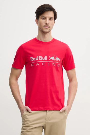 Bavlnené tričko Red Bull Racing x Pepe Jeans LOGO TEE pánske, červená farba, s potlačou, RM500016