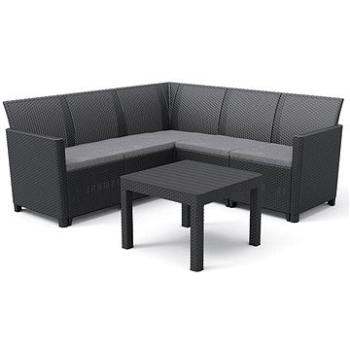 KETER - Súprava záhradného nábytku CLAIRE 5 SEAT CORNER, grafit (252711)
