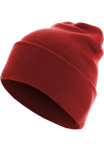 Urban Classics Beanie Basic Flap Long Version red - UNI