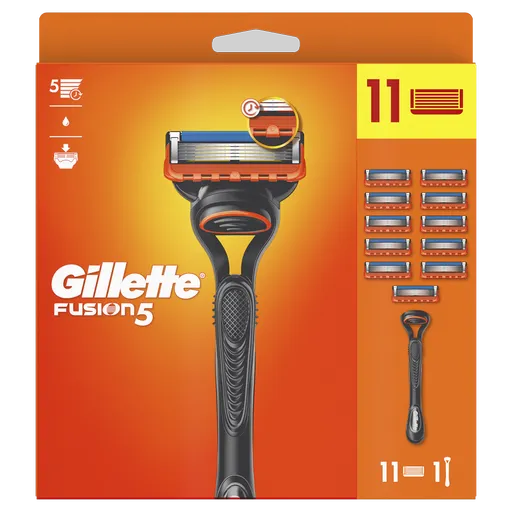 GILLETTE Fusion5 Holiaci strojček + Náhradná hlavica 11 ks