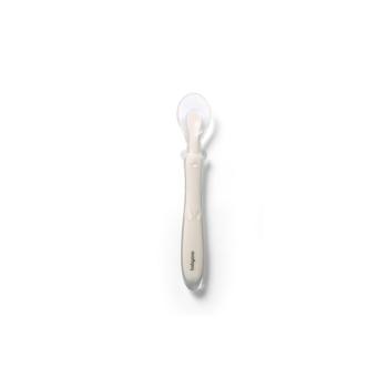 BABYONO Lyžička silikónová - beige 6m+