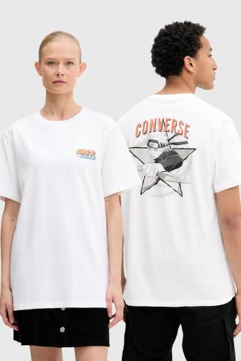 Bavlnené tričko Converse Converse x NARUTO biela farba, s potlačou, 10028746-A01