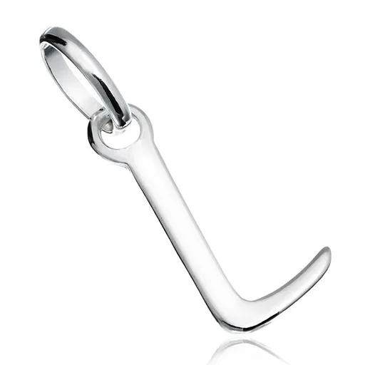 Prívesok zo striebra 925 - lesklé písmeno L