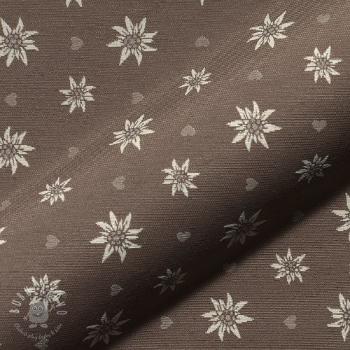 Dekoračná látka jacquard DOUBLE FACE Landhaus Edelweiss taupe