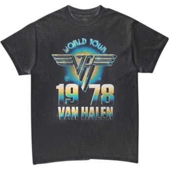 Van Halen tričko World Tour '78 Čierna XL