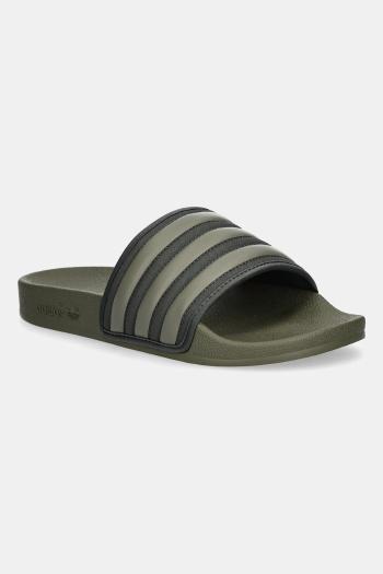 Šľapky adidas Originals Adilette zelená farba, JR3624