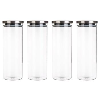 Dóza sklenená FREIA 1800 ml, s viečkom