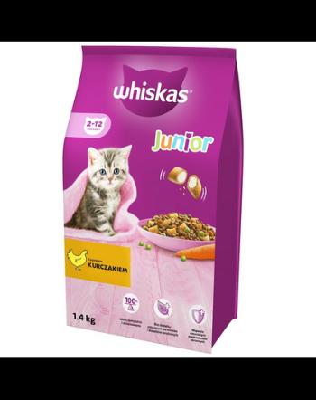 WHISKAS Junior 1,4 kg Hrana uscata pisoi, cu pui