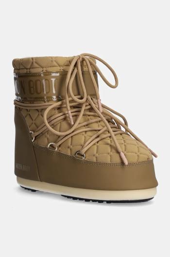 Snehule Moon Boot MB ICON LOW QUILT zelená farba, 80D1409540 M013