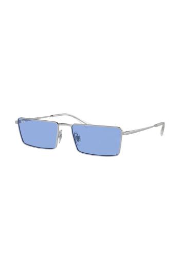Slnečné okuliare Ray-Ban strieborná farba, 0RB3741