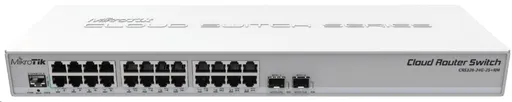 MikroTik Cloud Router Switch CRS326-24G-2S+RM, 800MHz CPU, 512MB RAM, 24xLAN, 2xSFP+ slot, vr. L5