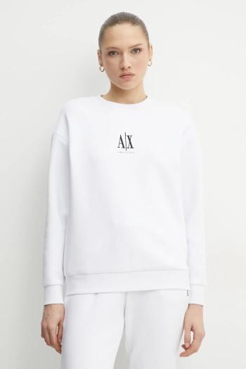 Mikina Armani Exchange dámska, biela farba, s nášivkou, XW000821 AF10818