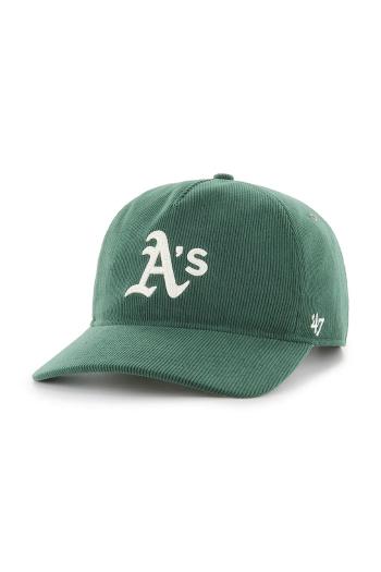 Šiltovka 47 brand MLB Athletics zelená farba, s nášivkou, B-TCDLC18IWP-DG