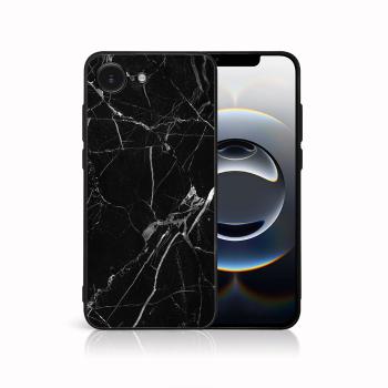 MY ART Ochranný kryt pre Apple iPhone 16e BLACK MARBLE (142)
